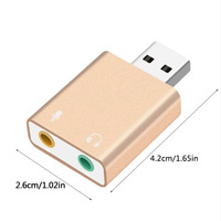 USB Externe Soundkarte 7.1-Kanal Audio-Adapter mit Mikrofon- und Kopfhöreranschluss Plug-and-Play