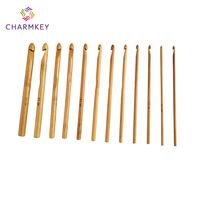 Bambou tête unique Crochet maison tricot cylindrique Durable outils ménagers accessoires de couture crochets ensemble pour Kit d'artisanat