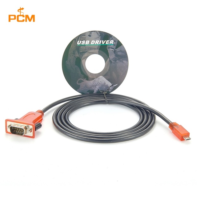 Micro USB 2.0 Male to DB9 Male RS232 Serial Android Port Converter Cable FTDI Chipset Cashier Scanner PLC Controller CNC PLAM