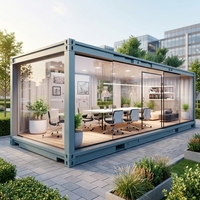 Bureau portable en conteneur, maison modulaire modifiée en conteneur maritime, kiosque de vente en conteneur à vendre