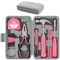 Mengna TZ-48 Ensemble d'outils ménagers 59 pièces le plus vendu avec couteau utilitaire, marteau, pinces, mètre ruban et niveau, boîte à outils complète