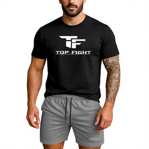 Nouveau été hommes ensemble court Logo personnalisé blanc T-Shirt Shorts ensembles sport à manches courtes t-shirt deux pièces ensemble - Product Image 1