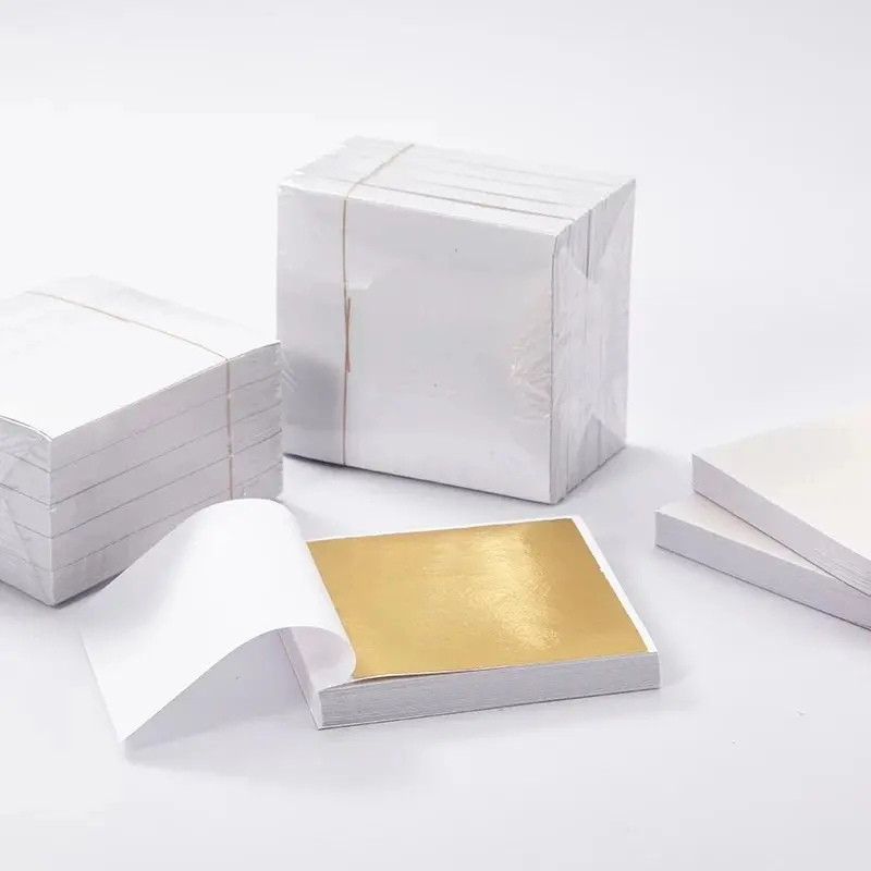 14*14 см, имитация золотого листа, серебряного листа, листового золота 24k, листы для художественного оформления