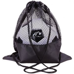 Large Capacity Outdoor Sports <b>Drawstring</b> <b>Backpack</b> Portable Football Net Pocket for Fitness Basketball Promotional Sportpack - Product Image 1