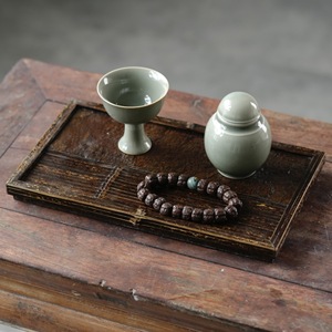 Cliff-shaped bamboo tea tray, tea ceremony dry brewing tray, Chinese teapot stand, tea set accessories, <b>teacup</b> mats, tea tray - Product Image 3