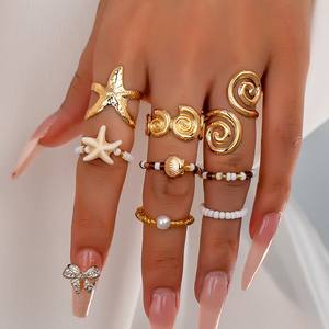 Anillos Apilables Elegantes de Acero Inoxidable con Forma de Corazón Clásico, Chapados en Oro Rosa con Circonita, para Mujer, Joyería para Vacaciones de Verano - Product Image 2