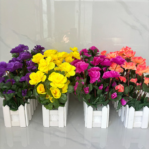 ดอกอาซาเลียหลากสี ดีไซน์ใหม่ ยอดนิยม ต้นไม้ประดิษฐ์ รักษ์โลก ดูเป็นธรรมชาติ เหมาะสำหรับตกแต่งโต๊ะภายในบ้านและจัดสวน - Product Image 3