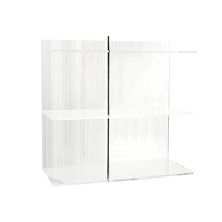 Boîte de présentation en acrylique transparente de 5 mm d'épaisseur, forme unique, pour modèles de jouets de collection, rangement de voitures, autocollants recyclables, impression UV