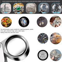 30x Folding Jewelry Geological Antique Appraisal Magnifying Glass Portable Mini Handheld Magnifying Glass