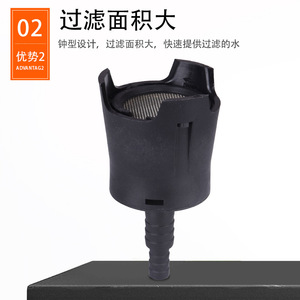 Sinuoda Bell Shaped Water Inlet Filter Screen Stainless Steel Car Wash Machine Accessory 15.5x7.5x9cm Black - Product Image 4