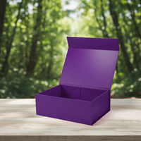 Boîte cadeau en papier personnalisée, boîte d'emballage en papier kraft ondulé violet, boîtes d'expédition, boîtes de colisage