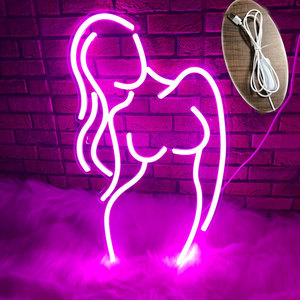 Letrero Luminoso LED de Neón para Decoración de Dormitorio, Personalizable, para Tiendas de Ropa Sexy, Bares y Empresas, Resistente al Agua IP65, con Control Remoto, Funciona con Corriente Alterna/Batería - Product Image 1