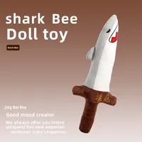 Jouet en peluche géant super doux Jingbai Tongzi, design original, requin drôle et amusant, unisexe, 13 ans et plus, 31cm-50cm
