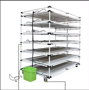 Multi Layers Vertical Nursery Table ABS Flood Tray Ebb and Flow Rolling <b>Bench</b> Vertical Indoor Grow <b>Rack</b> Ebb Grow Table - Product Image 5