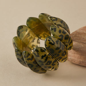 سوار ORNAPEADIA بوهيمي بنقشة الفهد للنساء - سوار مرن من الأكريليك، مثالي للارتداء اليومي والهدايا - Product Image 6