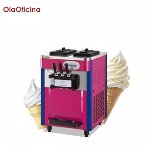 Máquina comercial de helado suave de mostrador, 3 sabores, para heladería, cafetería, tienda de postres - Product Image 1