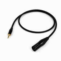 Câble audio blindé tressé 3,5 mm XLR vers 1/8'' auxiliaire, 0,9 m, mâle-mâle, pour microphone