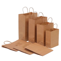 Sac en papier kraft brun biodégradable écologique personnalisé Restauration rapide Livraison à emporter Emballage à emporter de restaurant à utiliser pour les vêtements