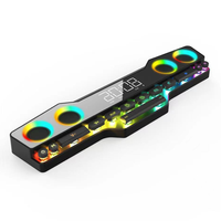 Speaker dengan Lampu RGB, Pengeras Suara BT Gaming Komputer Tombol Mekanis Game