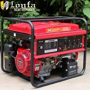 LONFA 110 V 220V 110 Voltaje 7000 Watt 7kW 7000 W 7KVA Generador de gasolina eléctrico alimentado por GX390 original