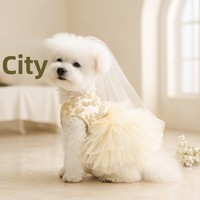 Ropa para Mascotas, Perros y Gatos, Falda Tutú, Vestido de Boda de Alta Gama para la Espalda y el Pecho, Colección para Todas las Estaciones