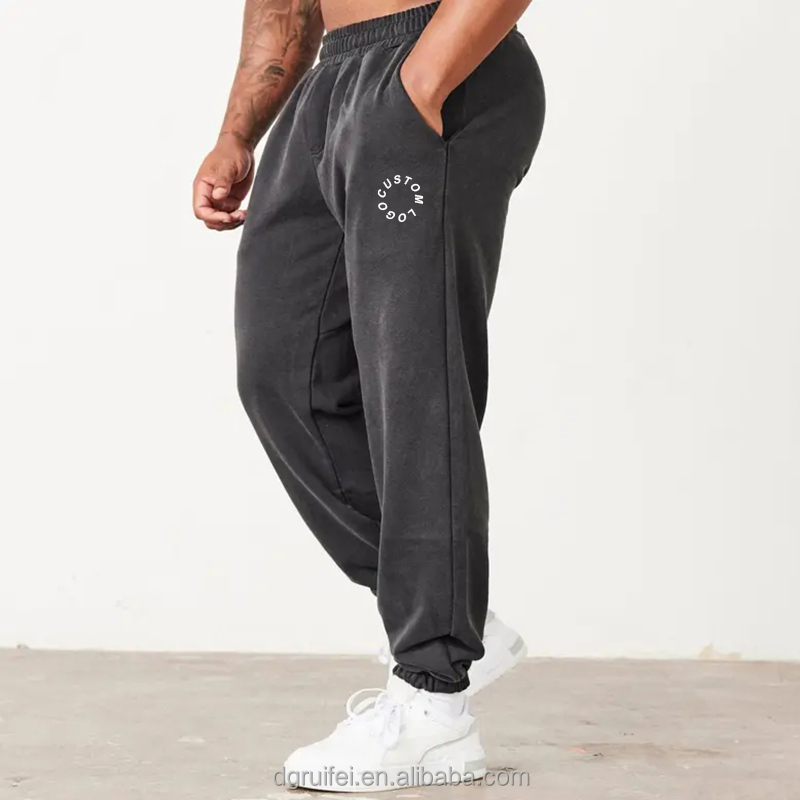 Cotton Heavyweight Printed Washed Pants