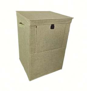 Grand panier à linge pliable, panier à linge sale, rangement avec couvercle, sac amovible, organisateur - Product Image 3