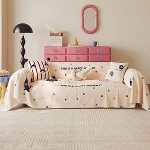 Housse de canapé FANQUE INK, type coussin, canapé modulaire, imprimé avec des animaux mignons, imitation lin, élastique, extensible, lavable en machine - Product Image 3