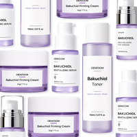 Ensemble de soins de la peau au bakuchiol, étiquette privée OEM ODM, tonique anti-âge, sérum, crème pour les yeux, crème raffermissante, logo personnalisé, produits de soins de la peau du visage