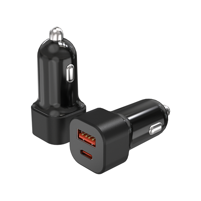 OEM Logo Dual Port USB Car Charger with Type C PD Fast Charging Max 48W PD 30W+18W USB Quick Charge OTP OVP Protection for Phone