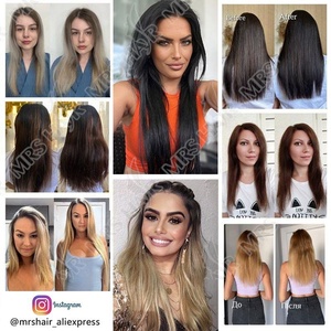 <span class=keywords><strong>Extension</strong></span> <span class=keywords><strong>Capelli</strong></span> <span class=keywords><strong>Veri</strong></span> Invisibili con Clip, <span class=keywords><strong>Filo</strong></span> Sottile, 4 Clip, Naturali, 12-24 Pollici, per Aggiungere Volume - Product Image 5