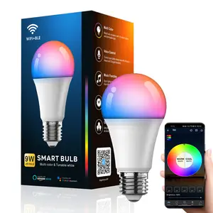 100-130V 800 Lumen 9W E26 Smart LED-Lampe mit 2,4 GHz Wifi Dimmbarer LED-Glühbirne Funktioniert mit Alexa Google Home