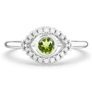 Anneaux de pierre de naissance Moissanite en argent Sterling 925 à la mode pour femmes cadeau d'anniversaire de Style classique pour adolescentes et fille - Product Image 2