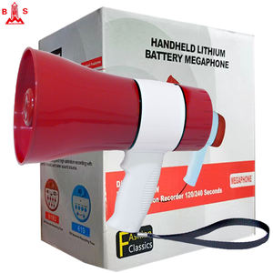 20W रिचार्जेबल मेगाफोनो आउटडोर लाउडस्पीकर हैंडहेल्ड पोर्टेबल मेगाफोन अलार्म सुविधा प्लास्टिक कैबिनेट के साथ - Product Image 4