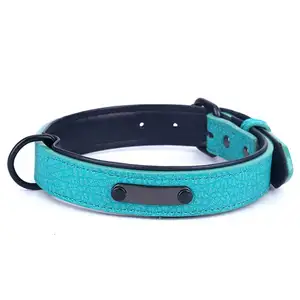 Pet Accessories Custom Pu Dog Collars Personalized Design Leather Dog Collars Printed Dog Training Collar