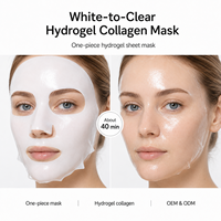 Masque facial en gel de collagène bio hydrolysé hydratant en profondeur, végétalien, personnalisé, OEM Corée, anti-âge, masques faciaux en hydrogel
