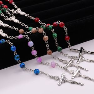 Venta al por mayor cristiana católica Virgen María collar <span class=keywords><strong>de</strong></span> perlas joyería fina <span class=keywords><strong>Dios</strong></span> bendiga oración cristal Rosario <span class=keywords><strong>de</strong></span> alta calidad - Product Image 1