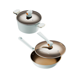 Jinzheng Cookware Set 2-Piece Non-Stick Pot And <b>Pan</b> <b>With</b> <b>Lid</b> For Home Cooking - Product Image 1
