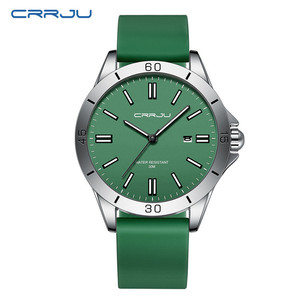 Montre sport à quartz pour homme avec grand cadran de 43 mm, modèle 5025, avec 3 aiguilles lumineuses, étanche, en silicone léger - Product Image 5