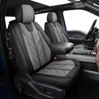 Housses de siège Dodge Ram 1500 2500 3500 sur mesure 2009-2026 Crew Quad Mega Cab en tissu imperméable et similicuir, 5 pièces avant et arrière