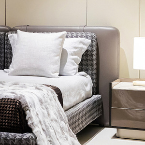 Tatlin Soft Upholstered Fabric Bed Double Size With <b>Backrest</b> Bedroom Furniture - Product Image 4