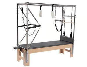 <span class=keywords><strong>Lit</strong></span> de Pilates Cadillac Reformer en Bois d'Érable Premium, Qualité Commerciale, Équipement d'Entraînement Réglable pour le Renforcement Musculaire, Idéal pour la Maison et le Studio - Product Image 1