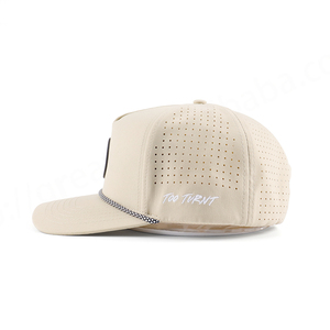 BSCI OEM fábrica venta al por mayor personalizado PVC parche Logo 5 paneles malla transpirable impermeable rendimiento gorra de béisbol cuerda gorra de camionero - Product Image 3