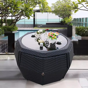 Tables et chaises <span class=keywords><strong>de</strong></span> salle <span class=keywords><strong>à</strong></span> <span class=keywords><strong>manger</strong></span> d'extérieur au design moderne et durable, en rotin tressé créatif pour villas, jardins, hôtels, salons, maisons d'hôtes - Product Image 3