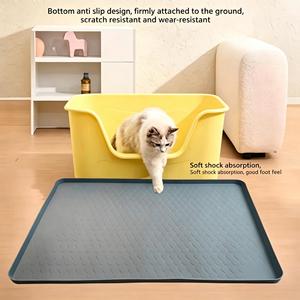 Cross-border New Oversized <strong>cat</strong> <strong>Litter</strong> Mat <strong>Silicone</strong> Non-slip Foldable Breathable Pet Pad Wave Pattern Prevents <strong>Litter</strong> Tracking - Product Image 6