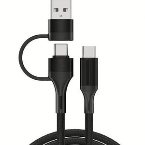 USB a Male to 2 Type-c Male Splitter <b>Data</b> Sync <b>Cable</b> USB 2.0 a Male to Double Usb Type c Y Splitter Power <b>Cable</b> - Product Image 1