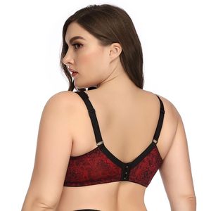 Sujetador push-up con aros de grosor estándar para mujer, talla grande, con estampado, copa completa, sexy, de encaje, estilo bikini, con tirantes ajustables - Product Image 4