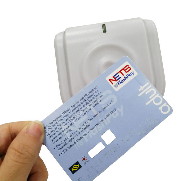 Mobile Credit Card Reader Mini NFC/IC/MSR UHF RFID Reader 125kHz/13.56MHz ISO 14443A 0-3m Reading Distance Aluminum Alloy