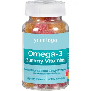 Lal şeker ücretsiz Gummies doğal Omega 3 beyin takviyeleri Boost yumuşak şeker DHA yosun yağı Gummies Vitamin Omega 3 Gummies ile