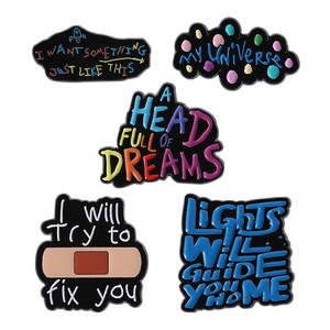 Broche en émail inspirante de <span class=keywords><strong>phrase</strong></span> encourageante colorée Newly Fashion - Product Image 1